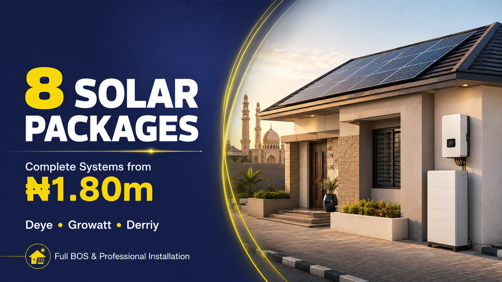 Illamab Energy eight complete solar packages for Nigerian homes, starting from ₦1.80 million