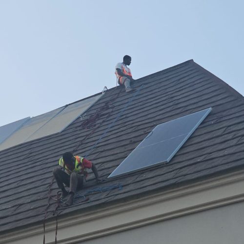 panel installation on roof